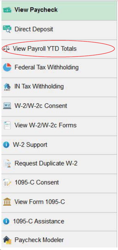 Payroll and Tax menu